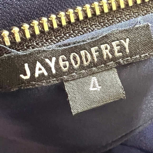 Jay Godfrey Navy Blue Cutout Halter Neck Skater Cocktail Dress Women’s 4 - Picture 13 of 14